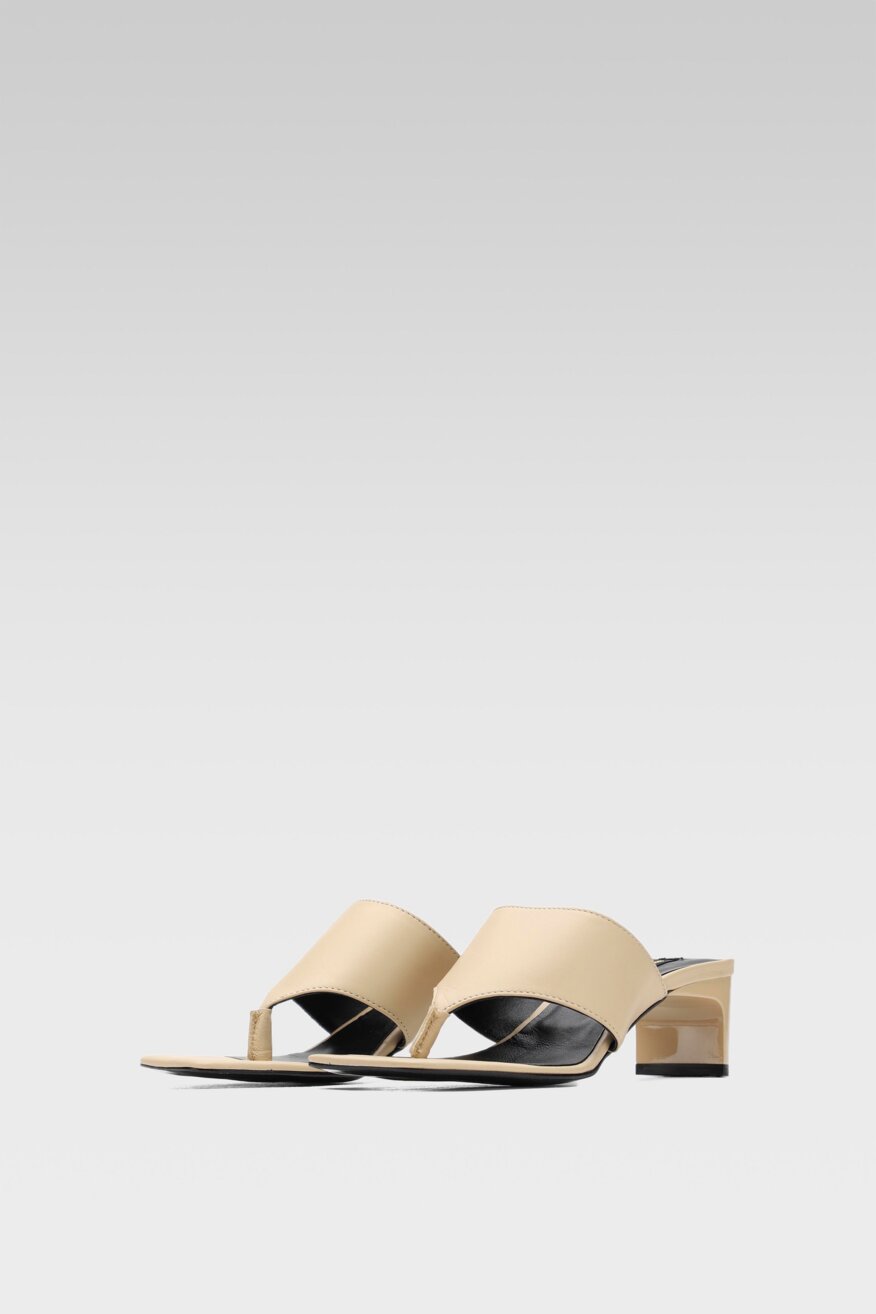 
                Gino Rossi - Skórzane klapki na obcasie - 5903698475059