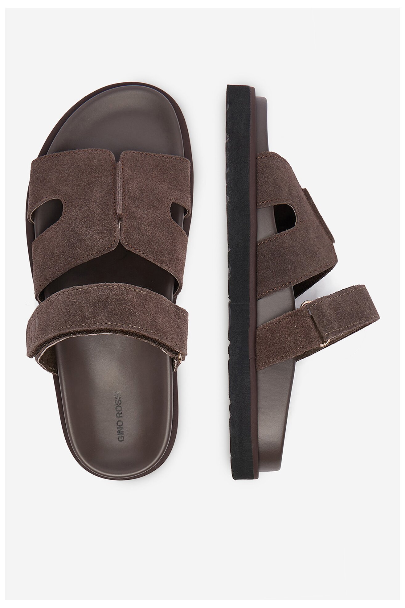 Klapki Gino Rossi C-CLB-P1927A Brązowy ciemny