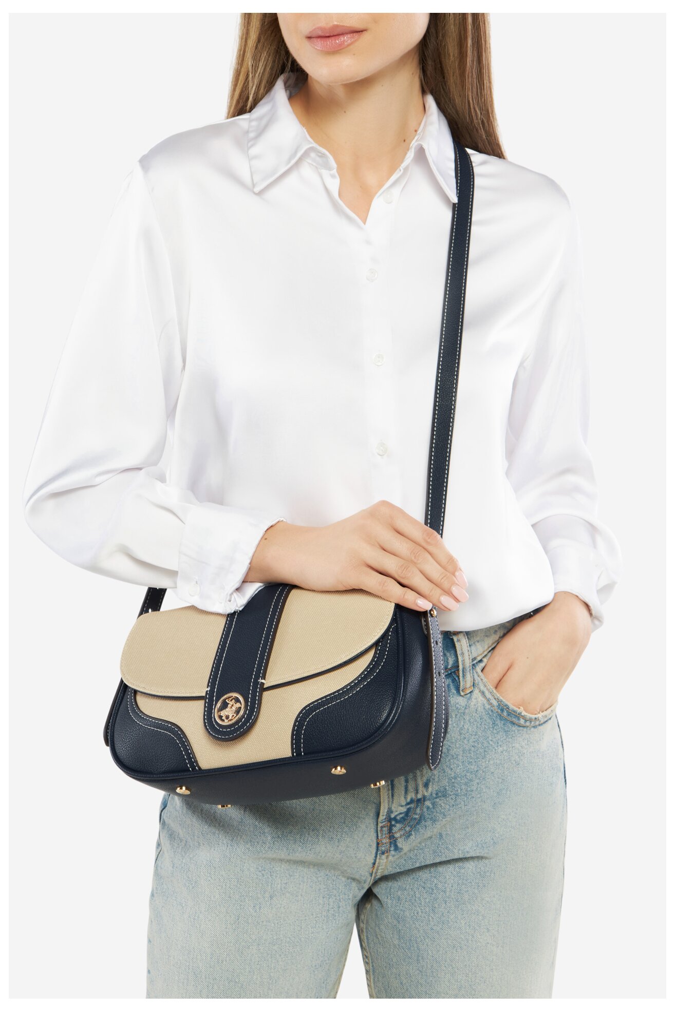 Kézitáska Beverly Hills Polo Club BHPC-C-011-07 SÖTÉTKÉK