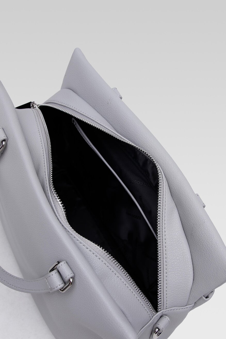 
                Gino Rossi - Torebka przez ramię skórzana szara - 5904248186241