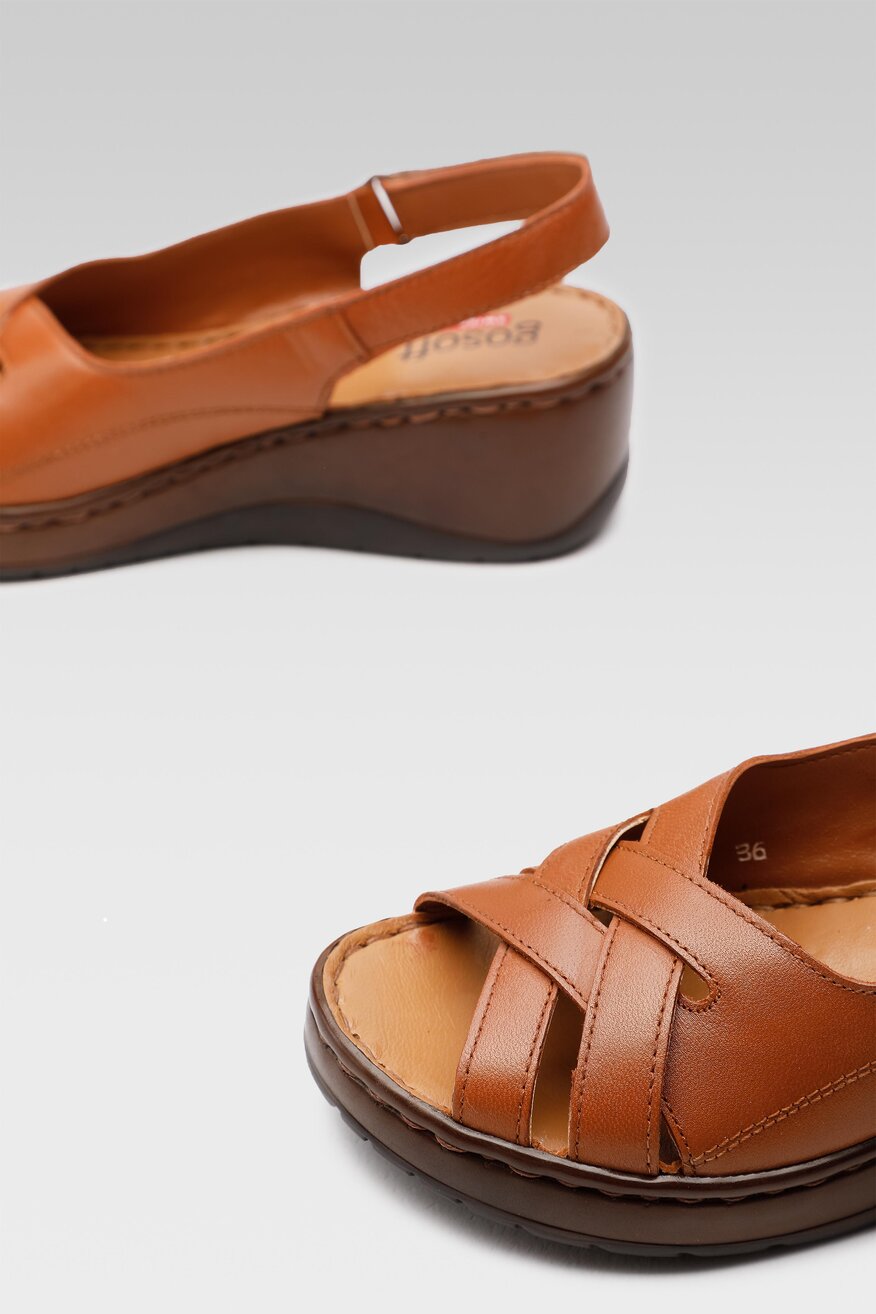 Go Soft - Skórzane sandały brązowe - 5904248675493