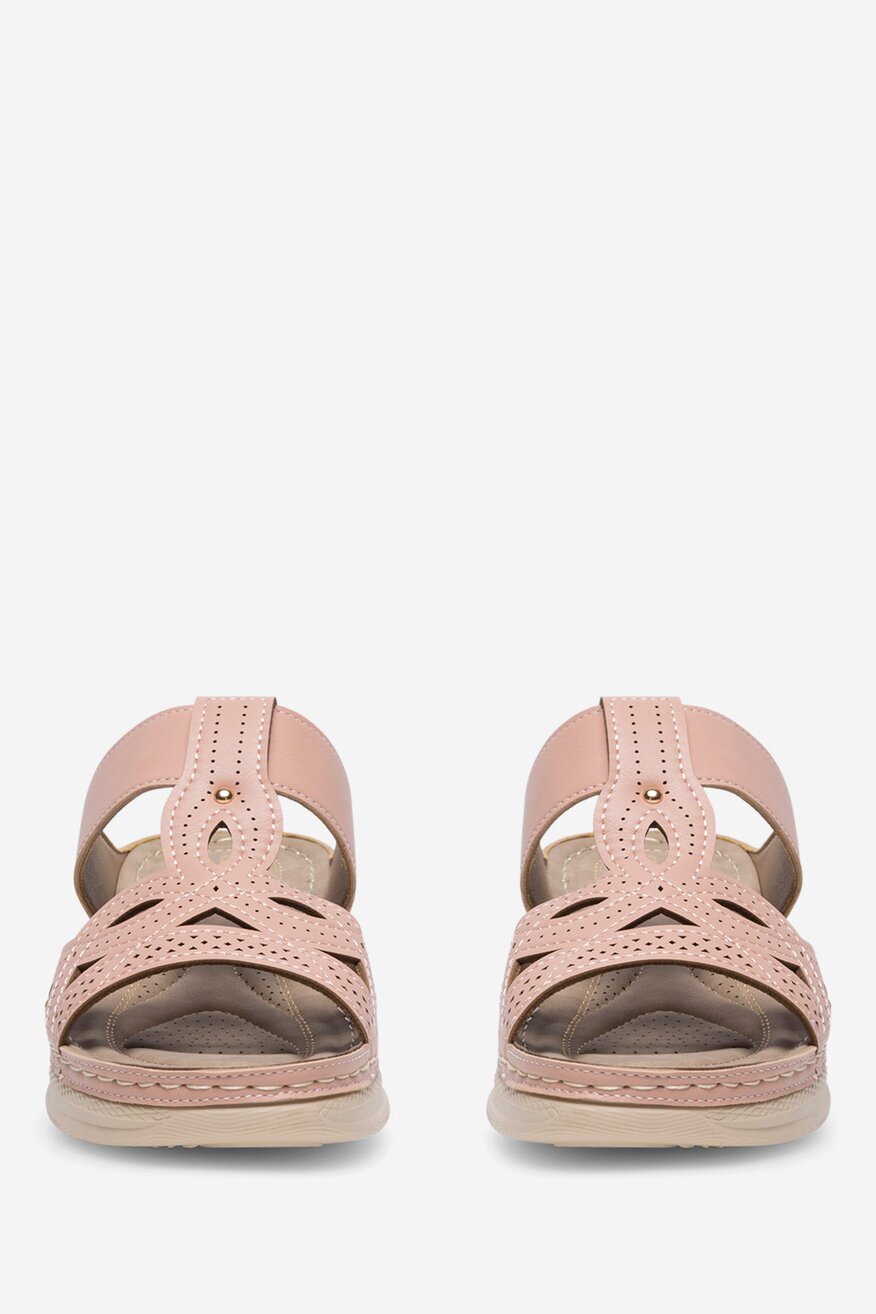 Clara Barson - Klapki na koturnie - 5905588587248