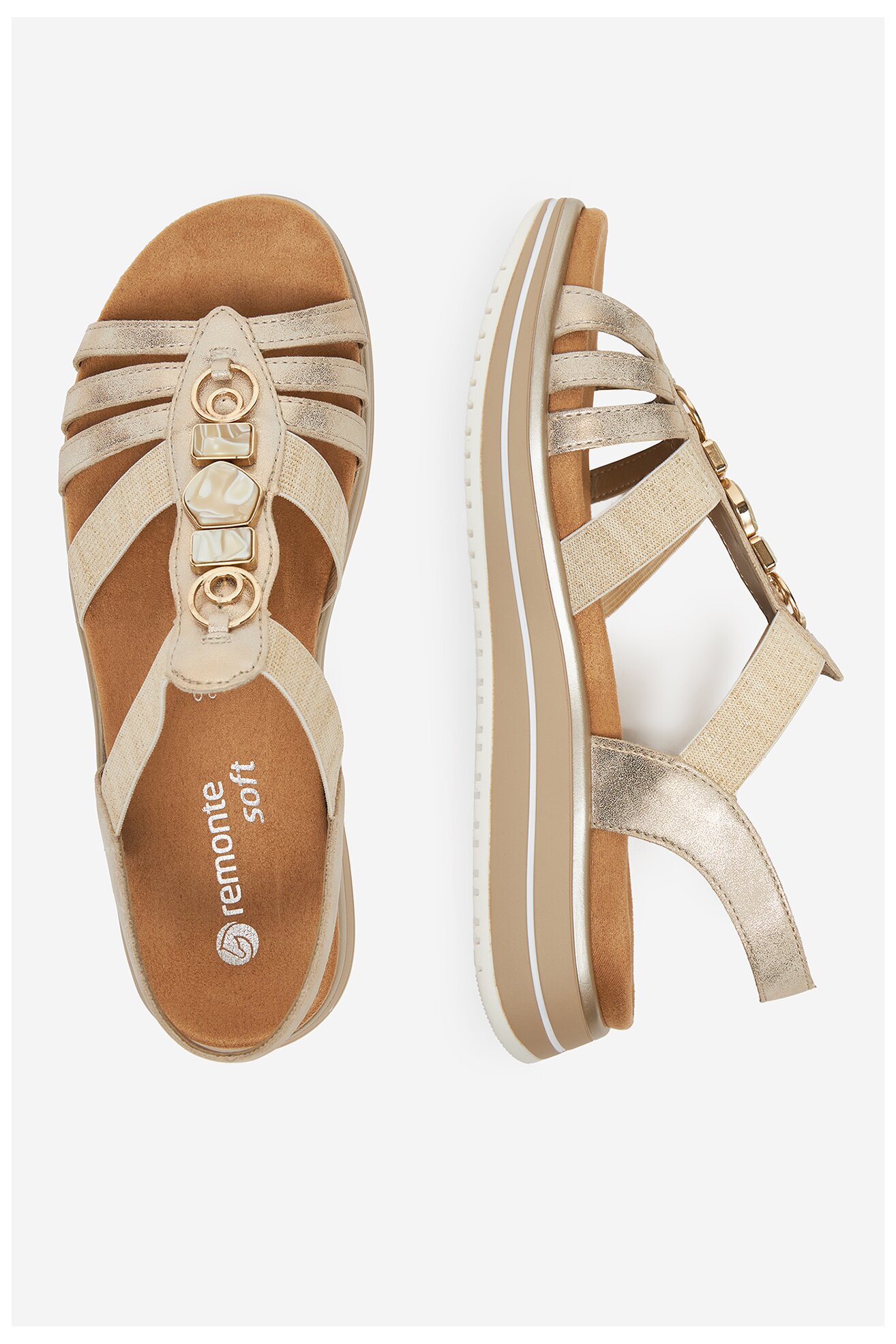 Sandały Remonte D1J60-91 Złoty