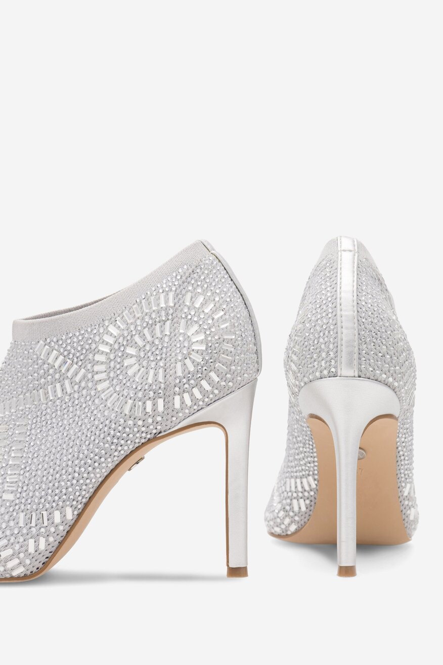 Kotníková obuv NINE WEST STŘÍBRNÁ - 5905588144564