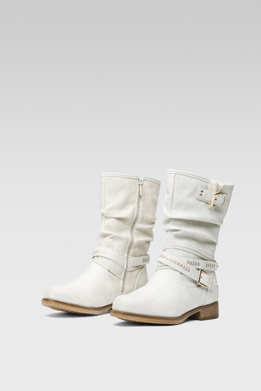 Mustang - Kozaki białe - 5904248961091