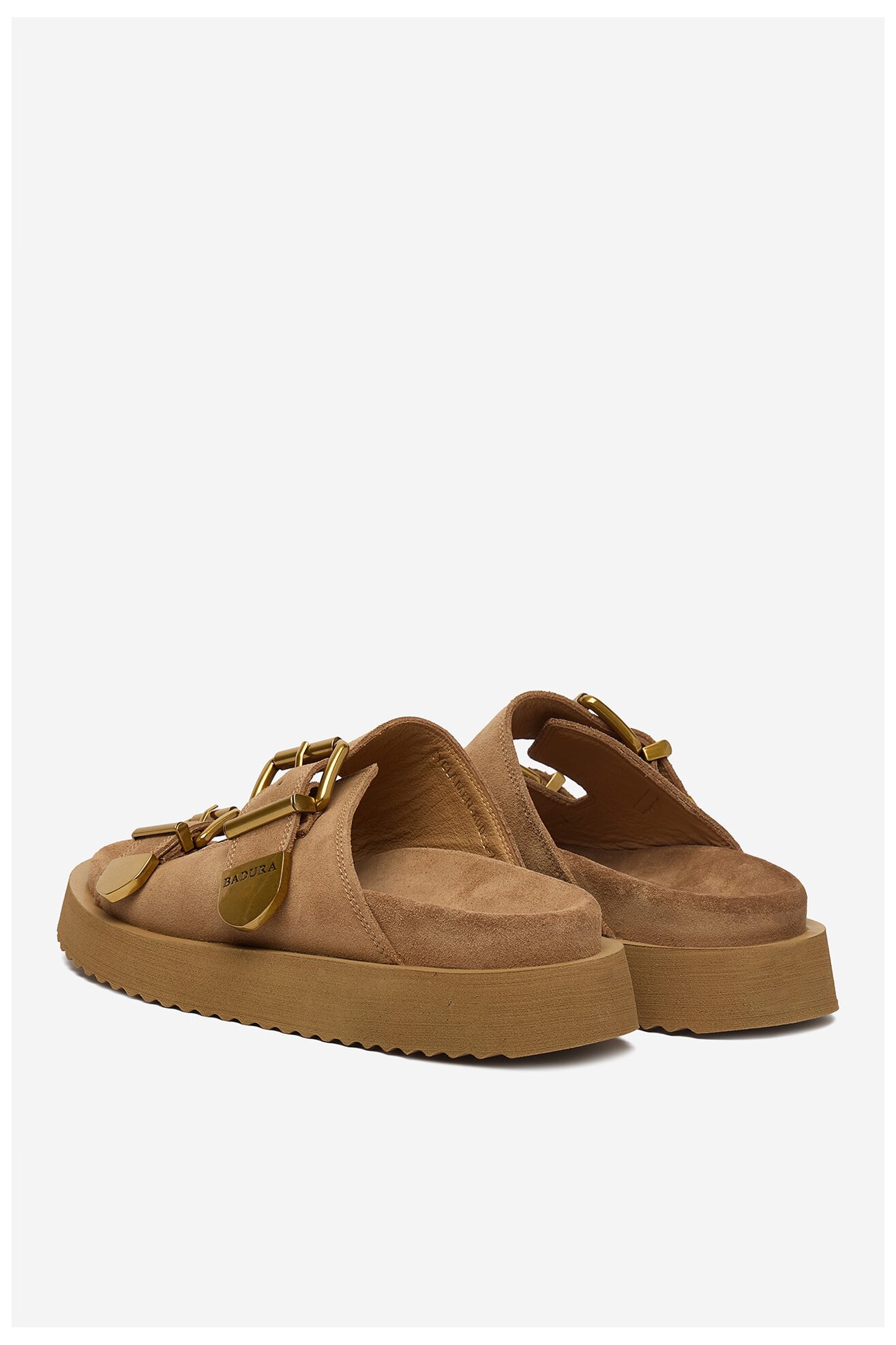 Klapki Badura CYCLAMEN-80033-25 Beżowy ciemny