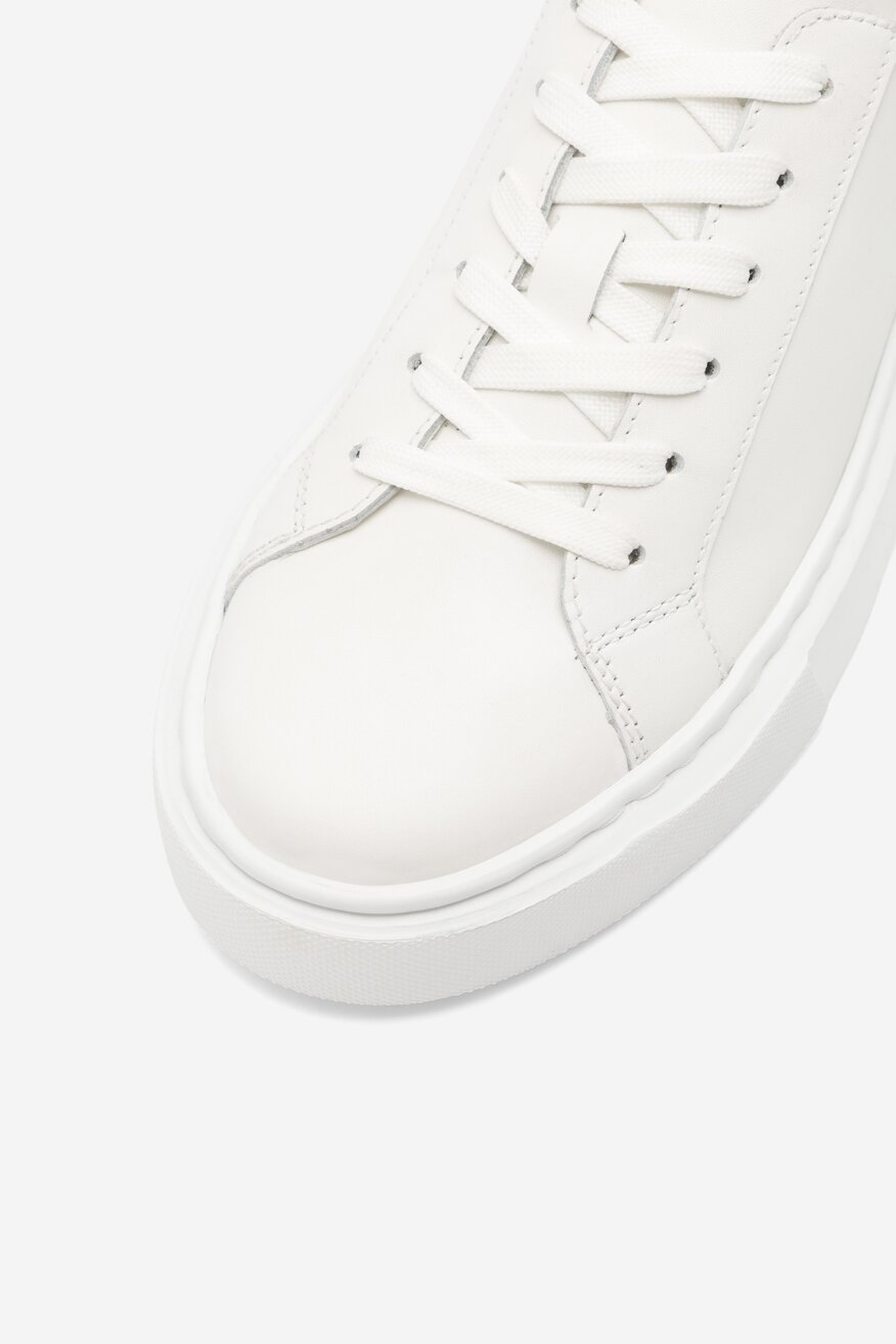 Gino Rossi - Skórzane półbuty białe - 5904862754154