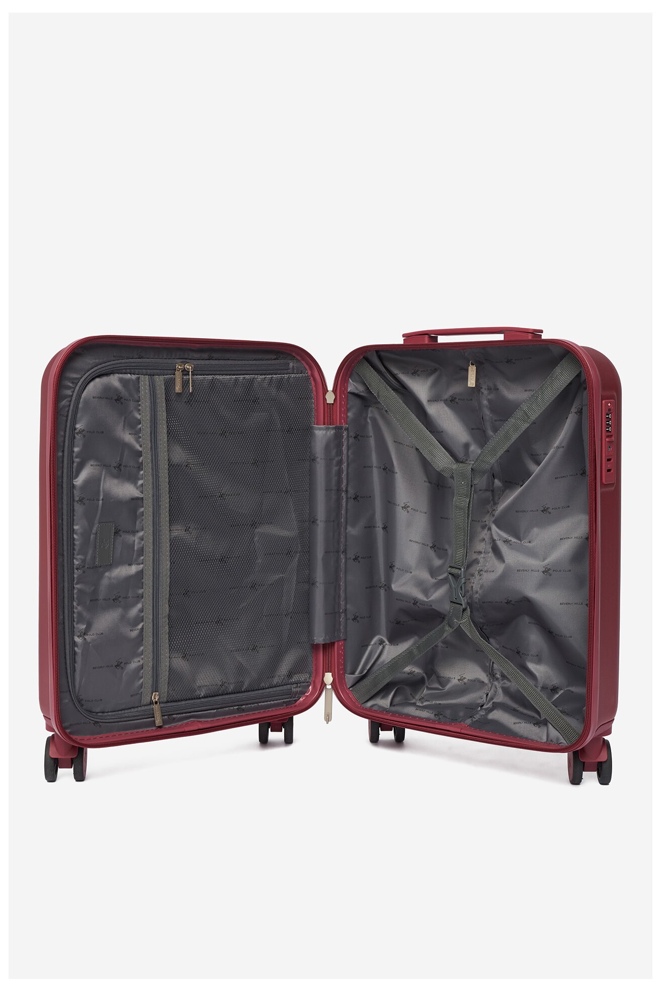 Valiză Beverly Hills Polo Club CEO-BHPC-S-004-08-BURGUNDY GRENA
