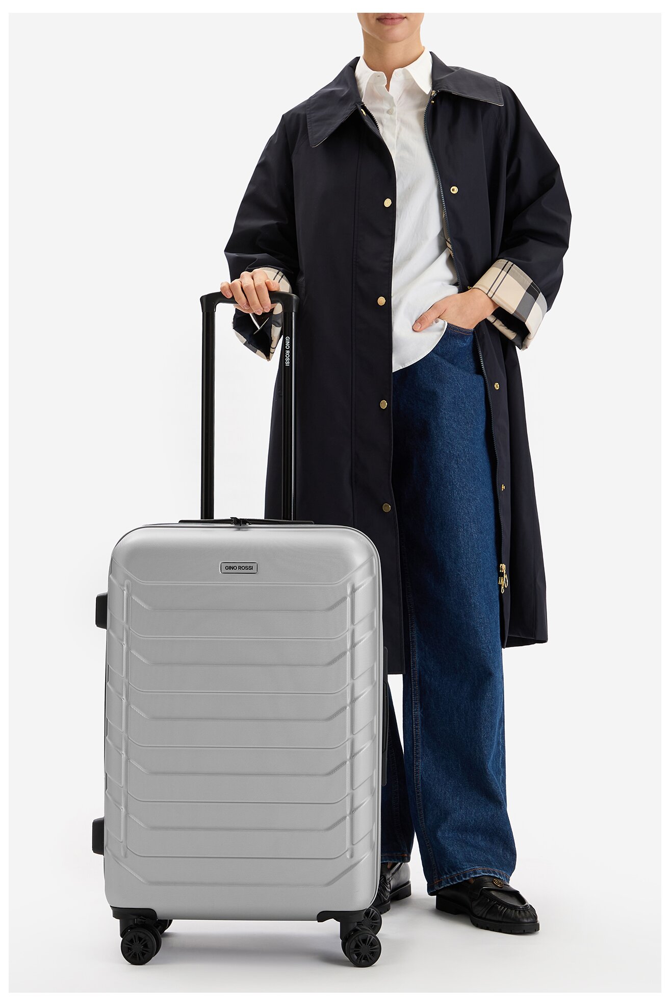 Valiză Gino Rossi C-GIN-M-003-05-SILVER ARGINTIU