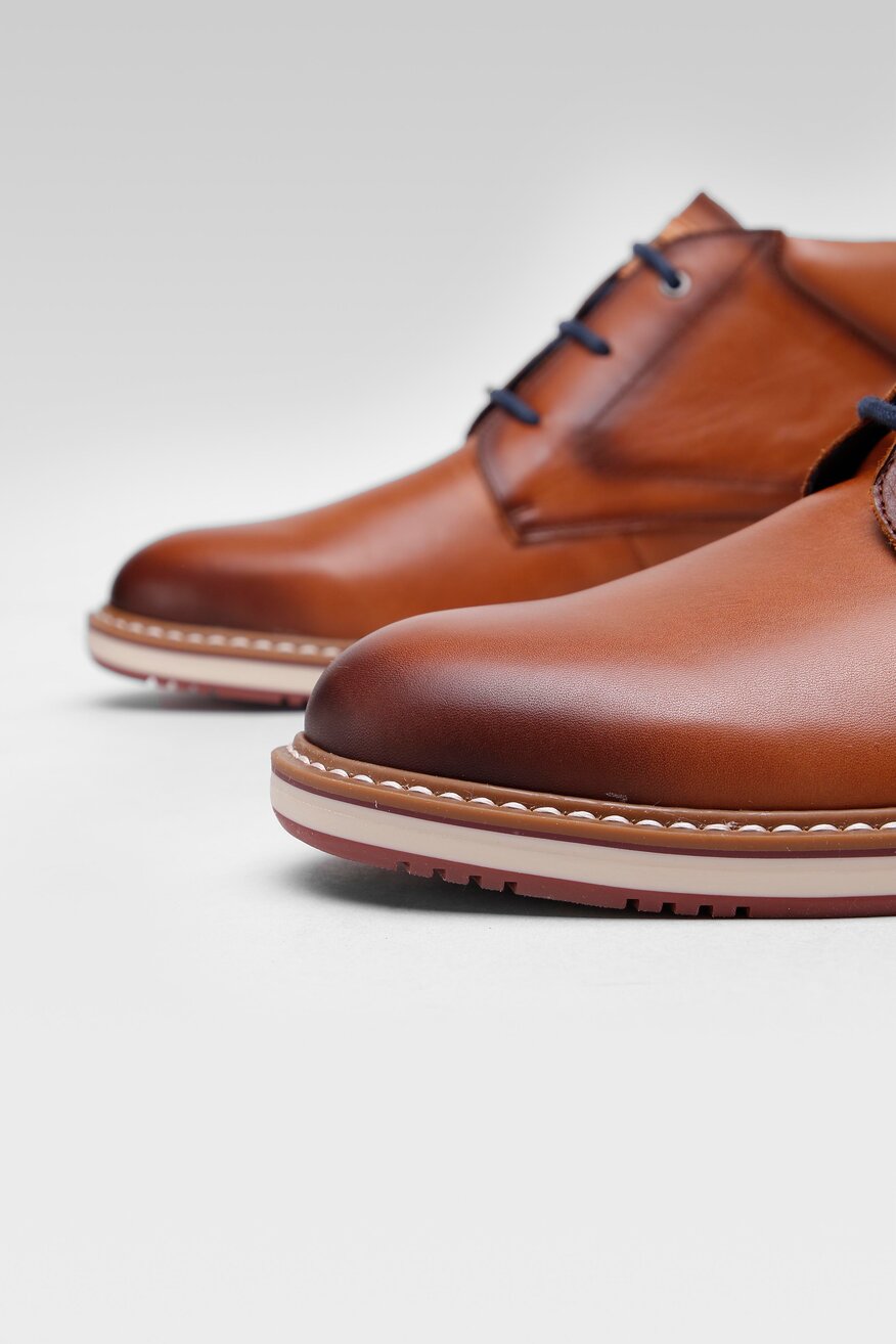 
                Pikolinos - Skórzane trzewiki brązowe - 5903698928104