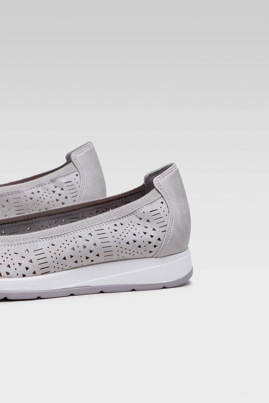 Go Soft - Baleriny ażurowe szare - 5904248361808
