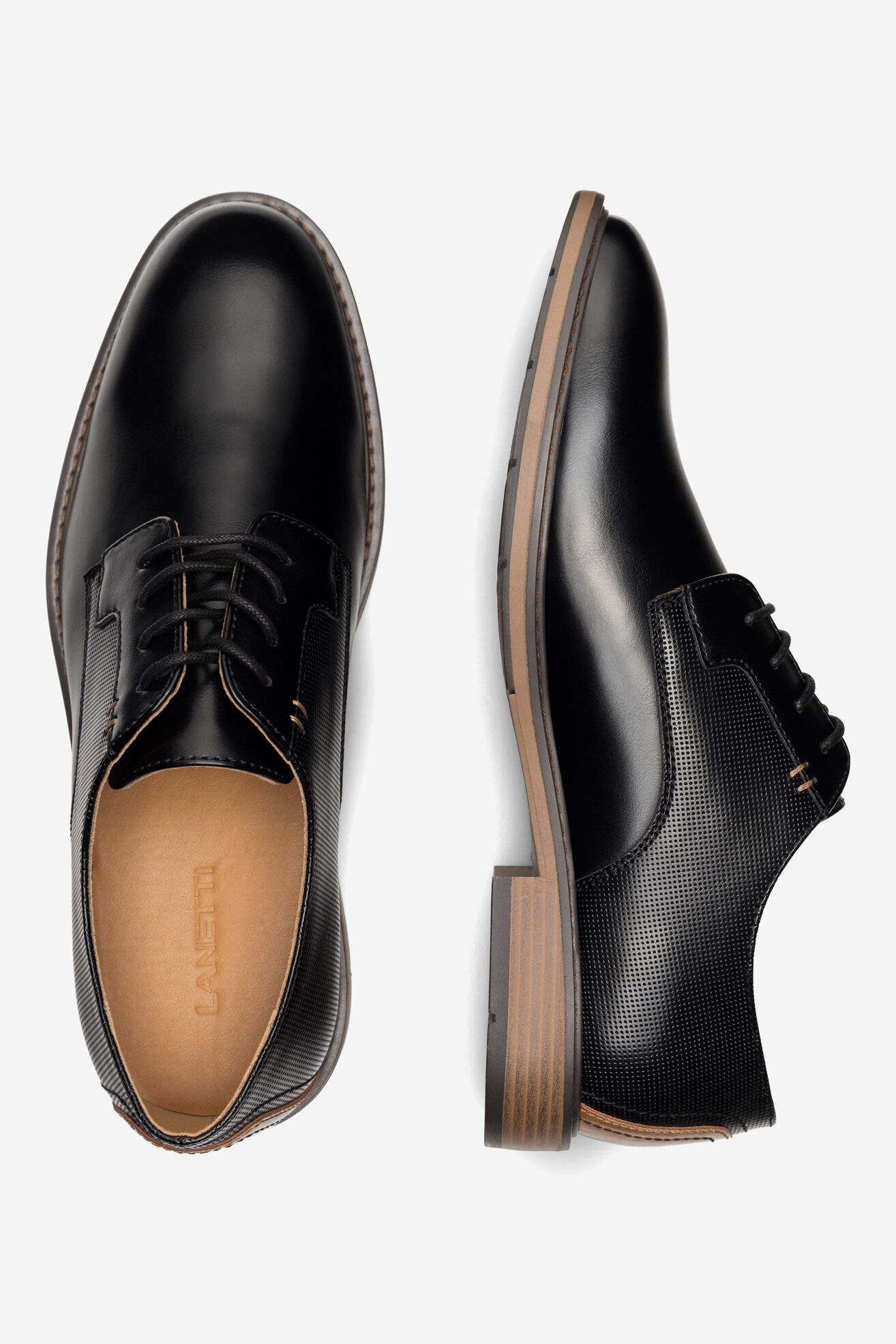 Półbuty Lanetti 120AM1888-1 Czarny