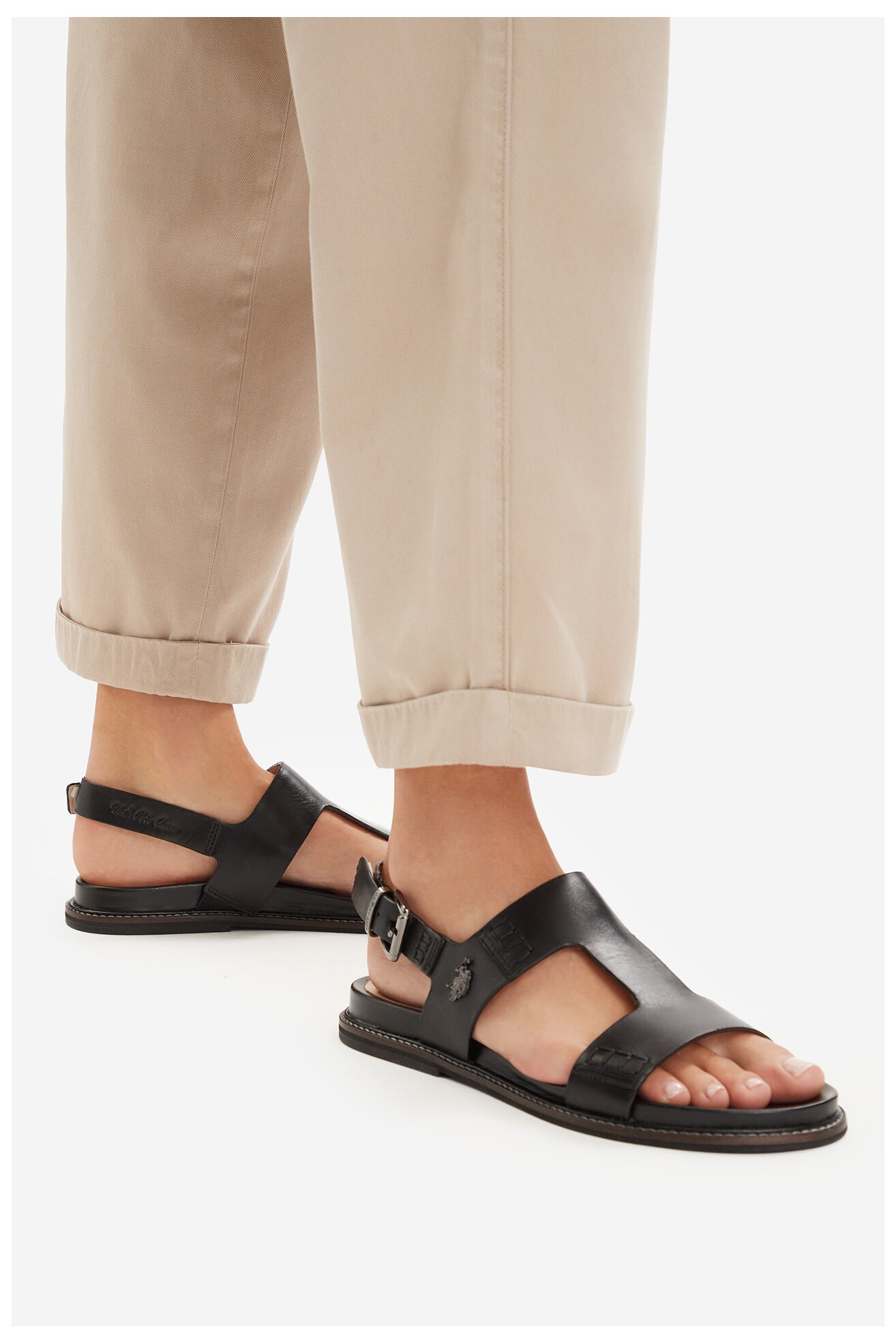 Sandały U.S. POLO ASSN. EO-ADELI002W/6L1 Czarny
