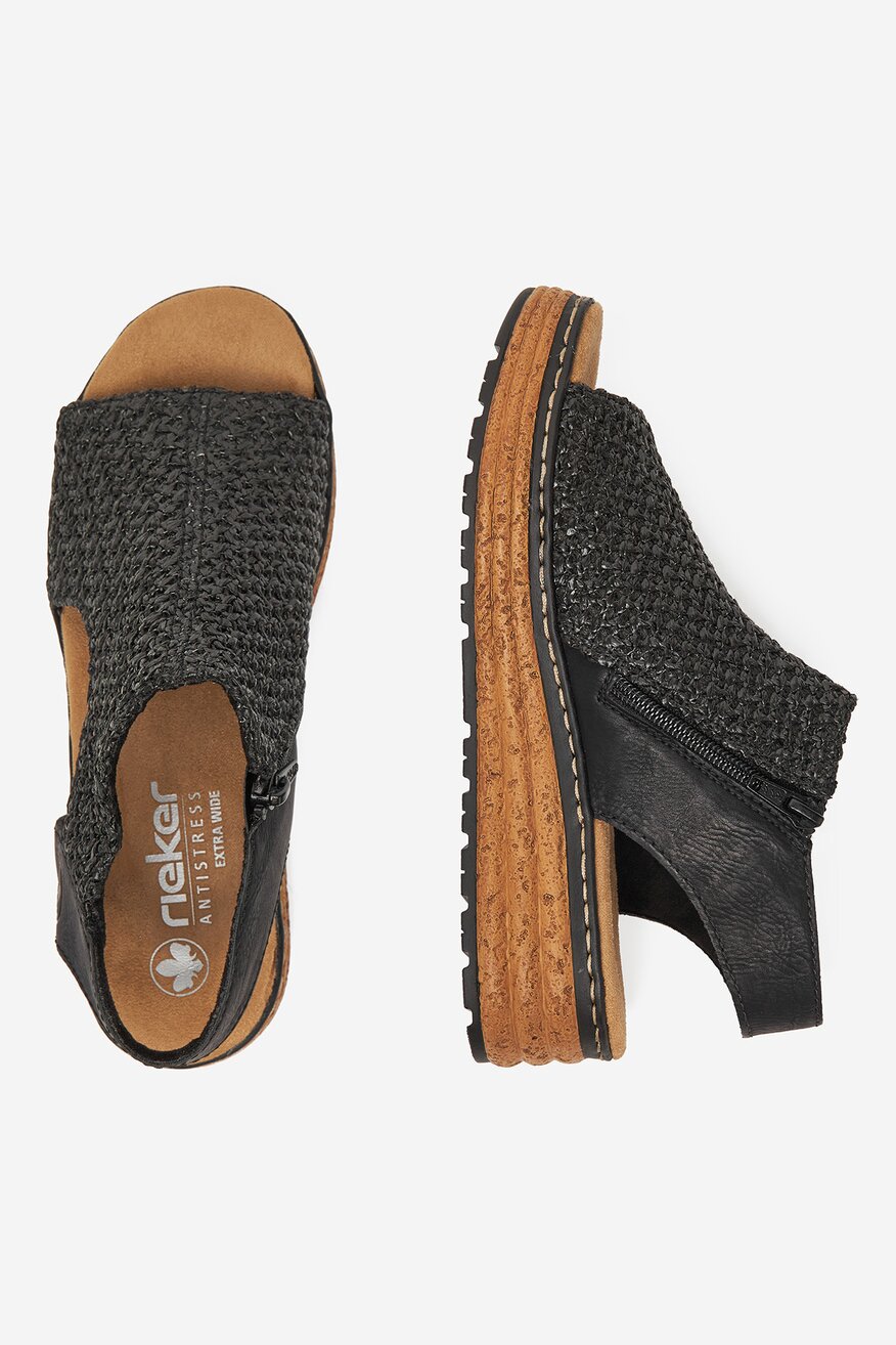 Rieker - Sandały na koturnie - 2230078385640