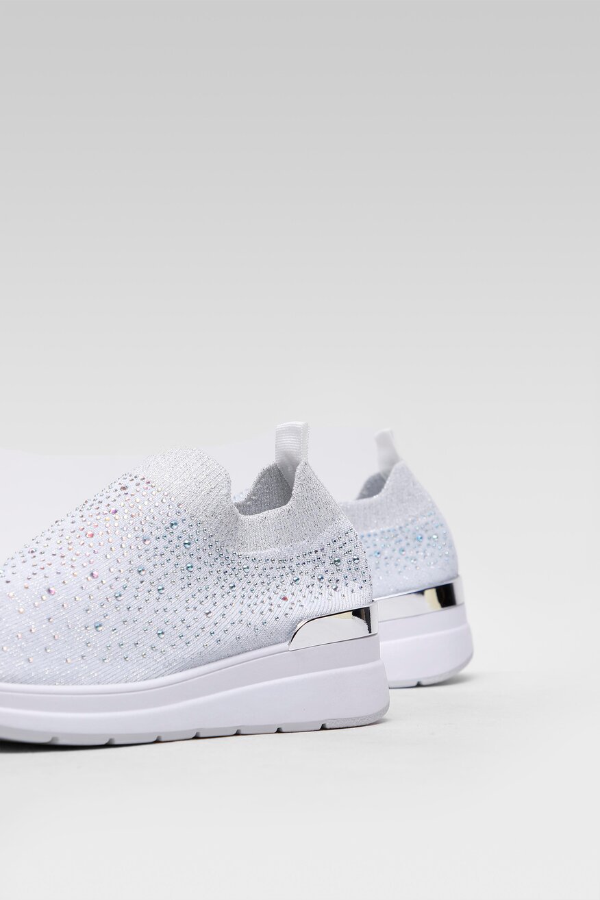 
                Jenny Fairy - Sneakersy z aplikacją srebrne - 5904248239749