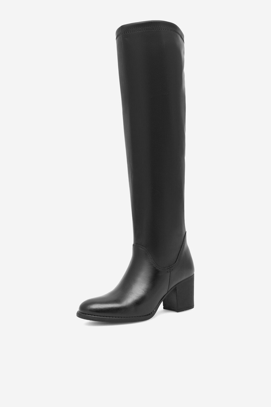 Lasocki - Kozaki skórzane na słupku - 5905588115441