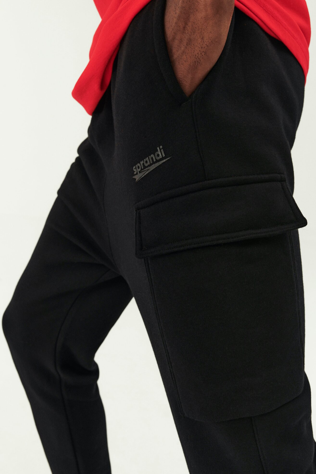 Spodnie joggersy Sprandi SS21-SPM001 Czarny