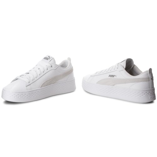 puma smash platform l white