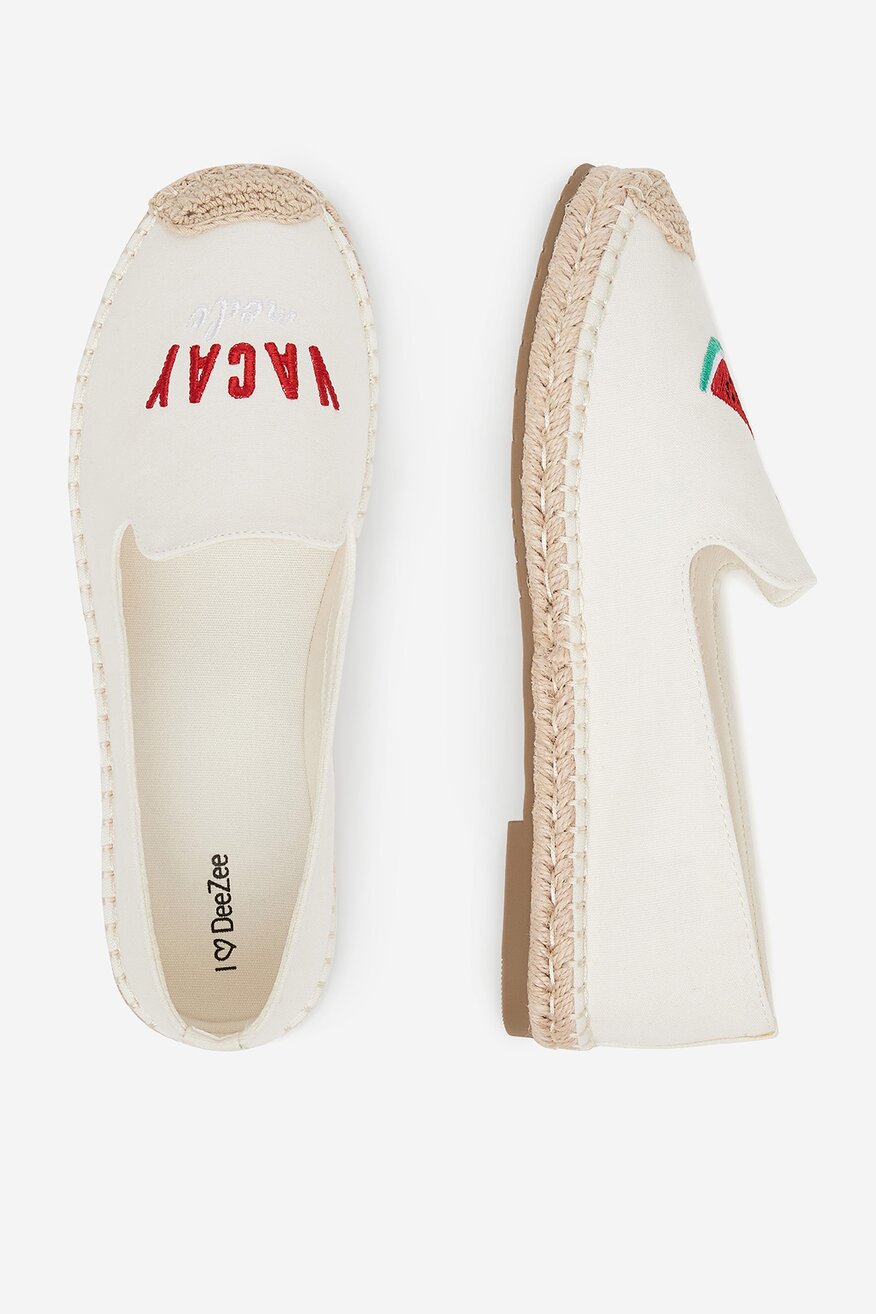 Espadrile DeeZee ALB - 5904410836080