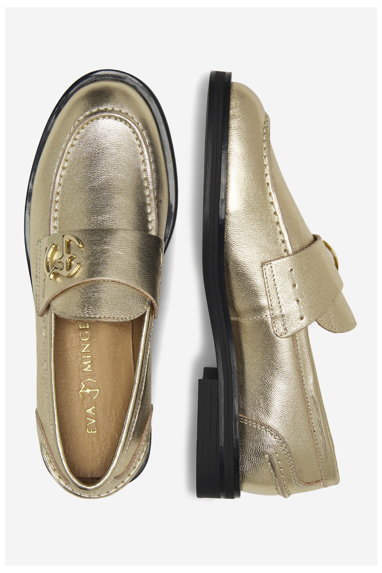 Мокасини EVA MINGE MICHELLE-0107 ЗЛАТИСТ