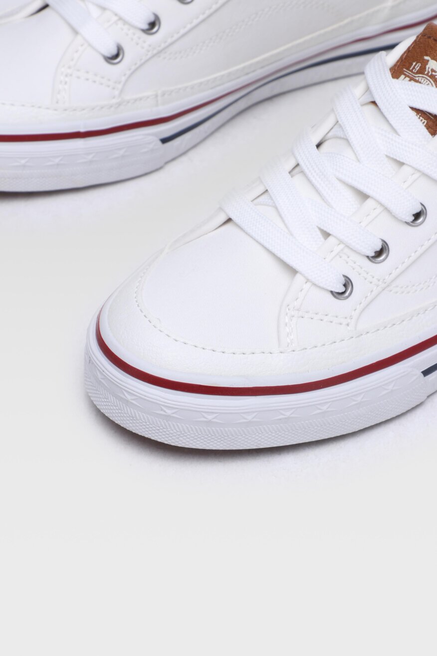 Mustang - Trampki pastelowe białe - 5903698265292