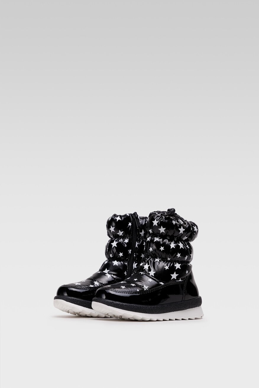 
                Nelli Blu - Kozaki z printem czarne - 5904248113605