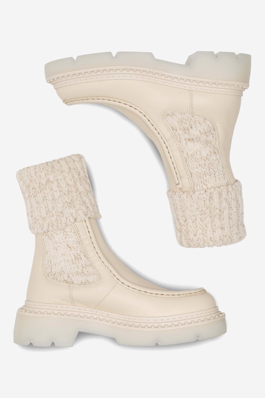 Badura - Skórzane botki - 5905588093459