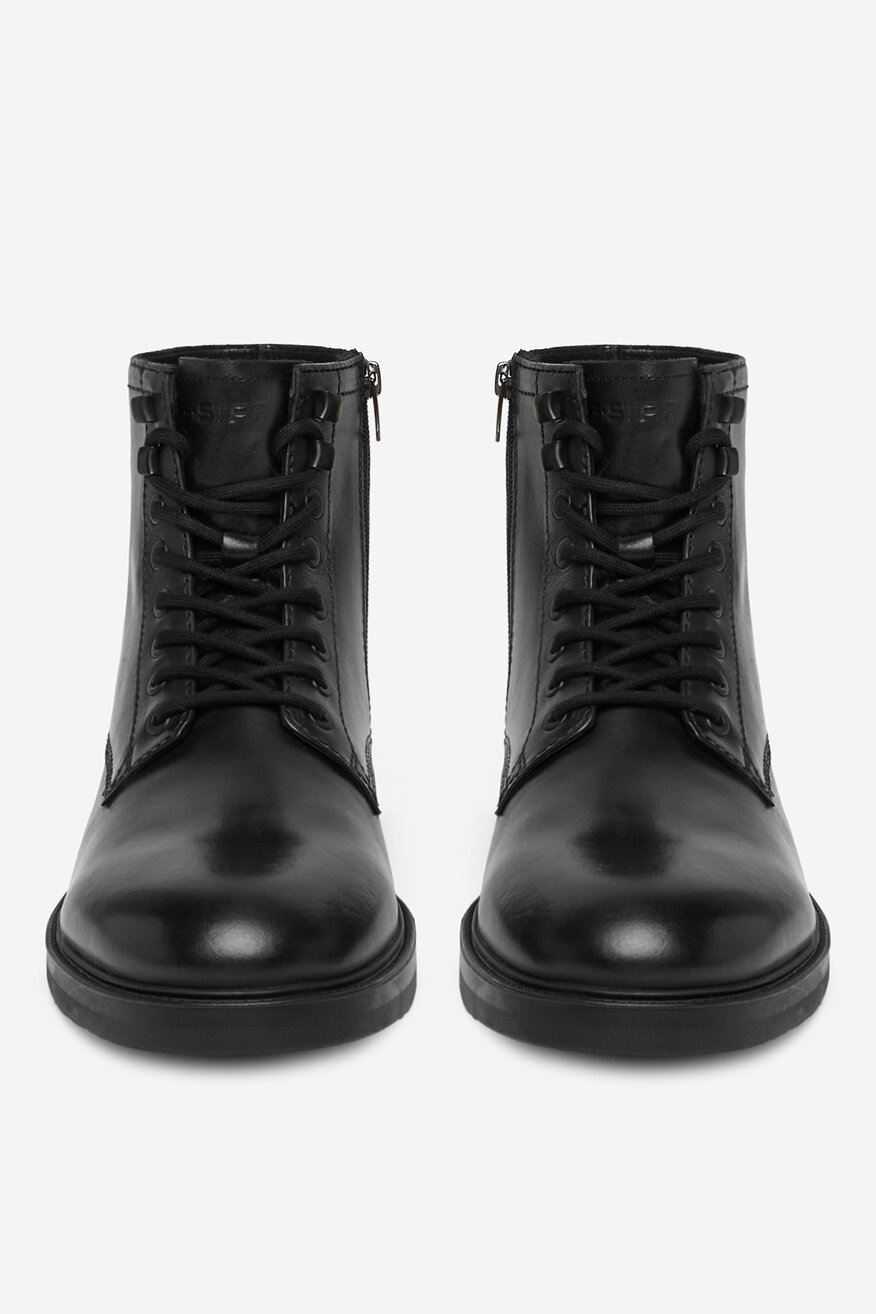 G-STAR RAW - Skórzane trzewiki z suwakiem - 5906751503423