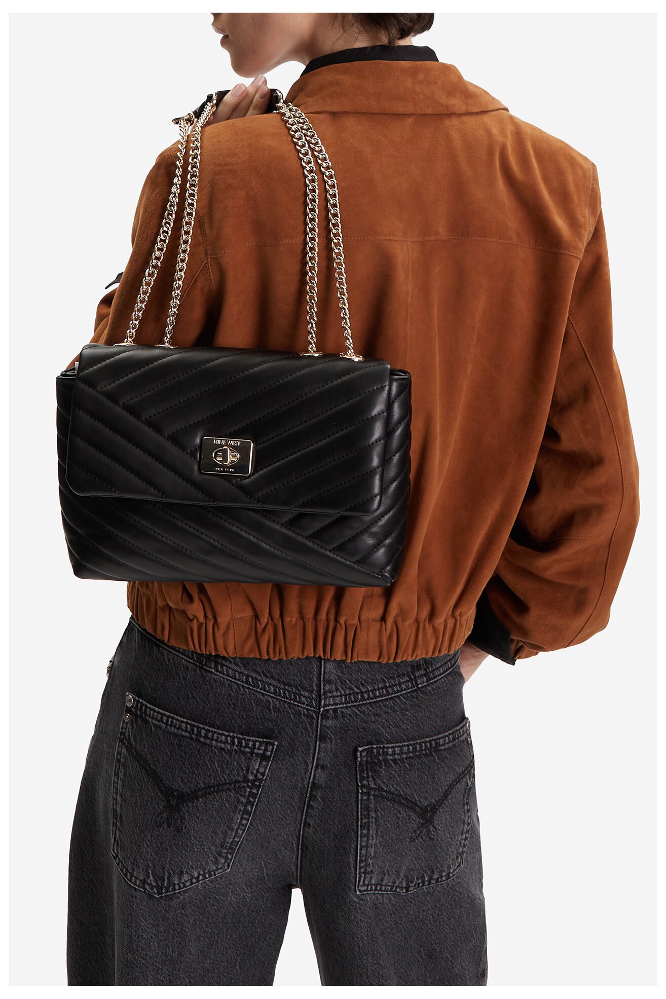 Kézitáska NINE WEST CEO-SUSAN-LA513-561 FEKETE