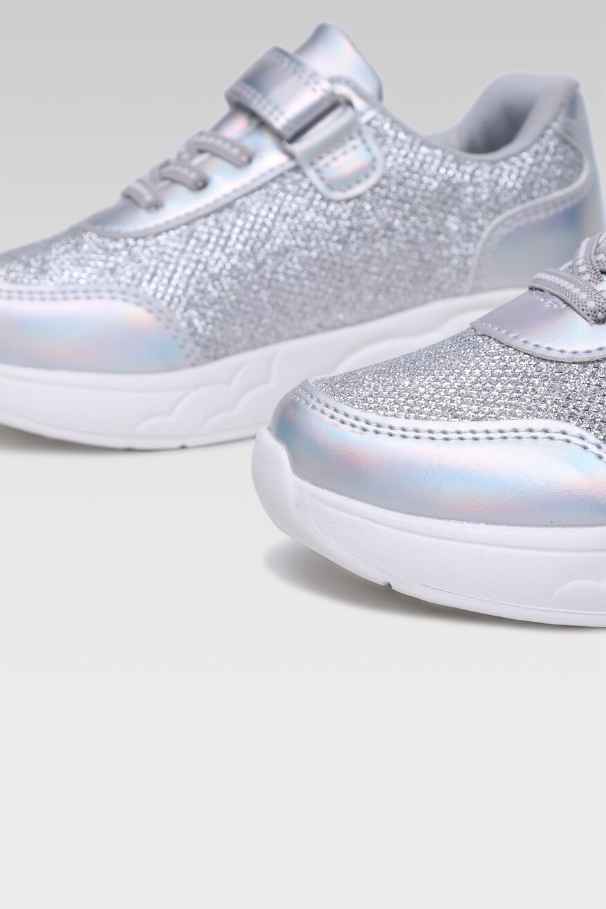 
                Nelli Blu - Sneakersy srebrne - 5904862715476