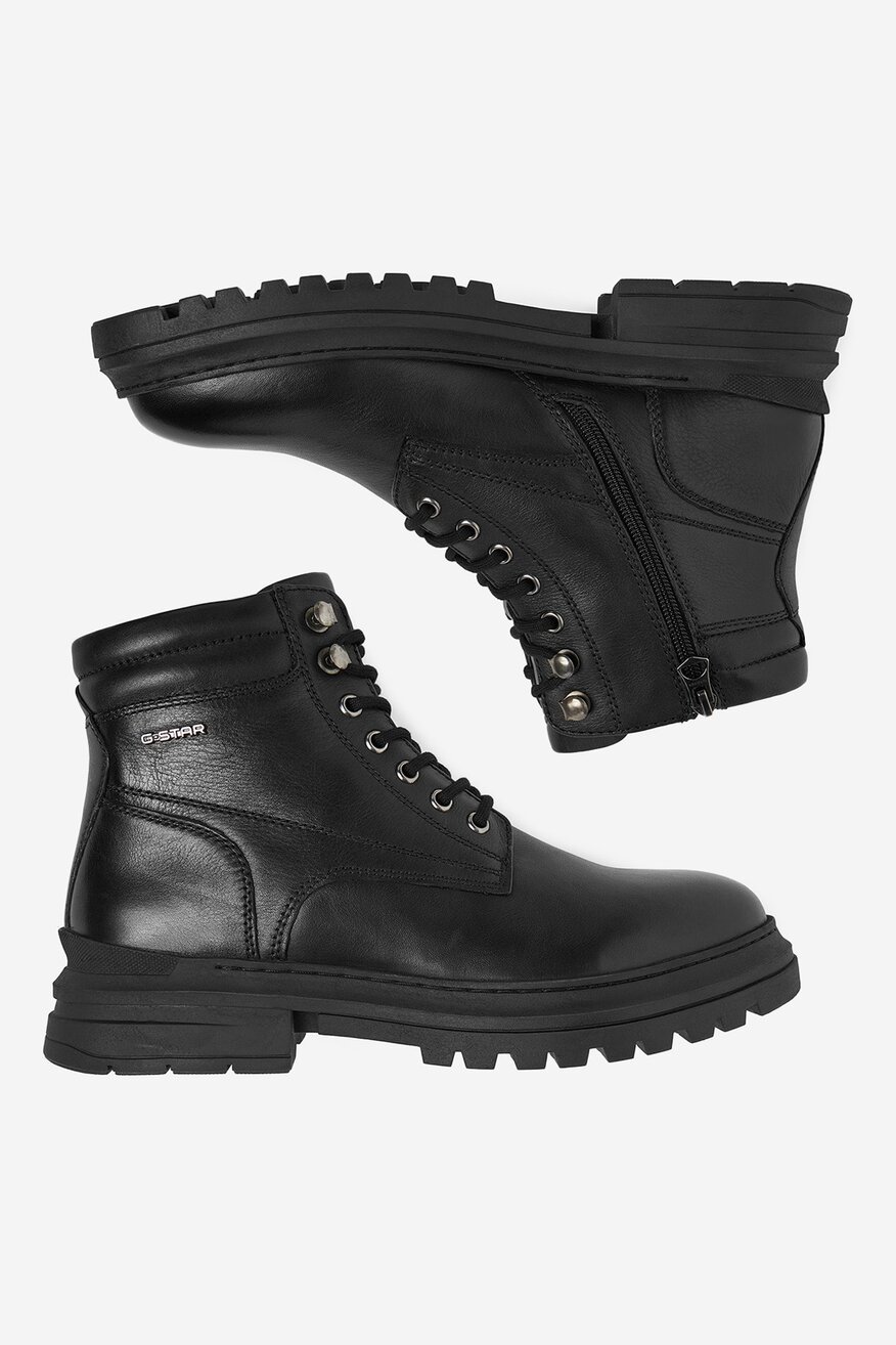 G-STAR RAW - Skórzane trzewiki z suwakiem - 5906751503355