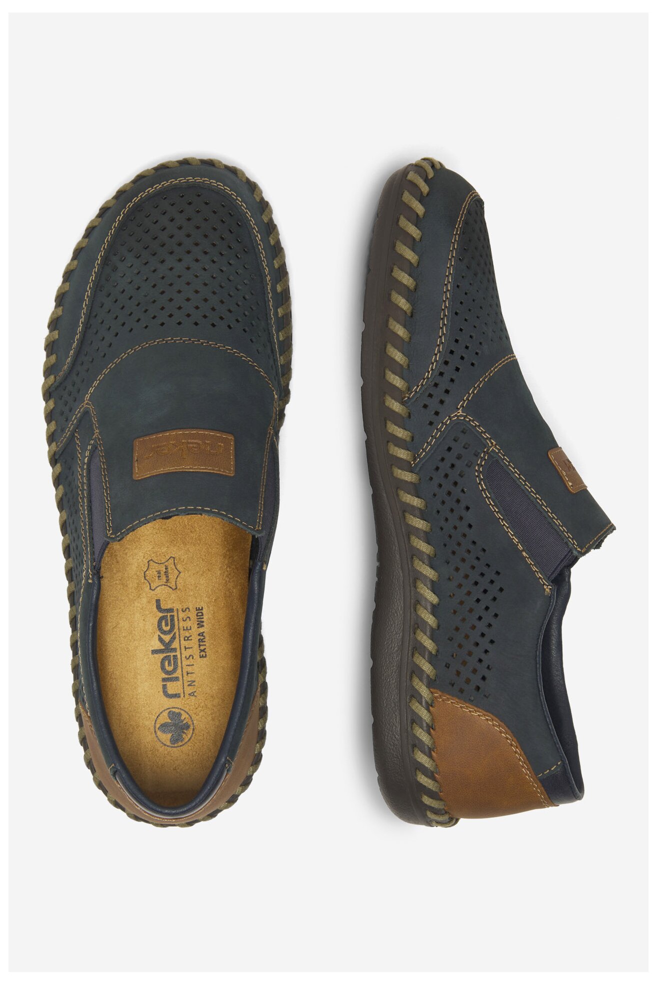 Половинки обувки Rieker B2466-14 КОБАЛТОВО СИНЬО