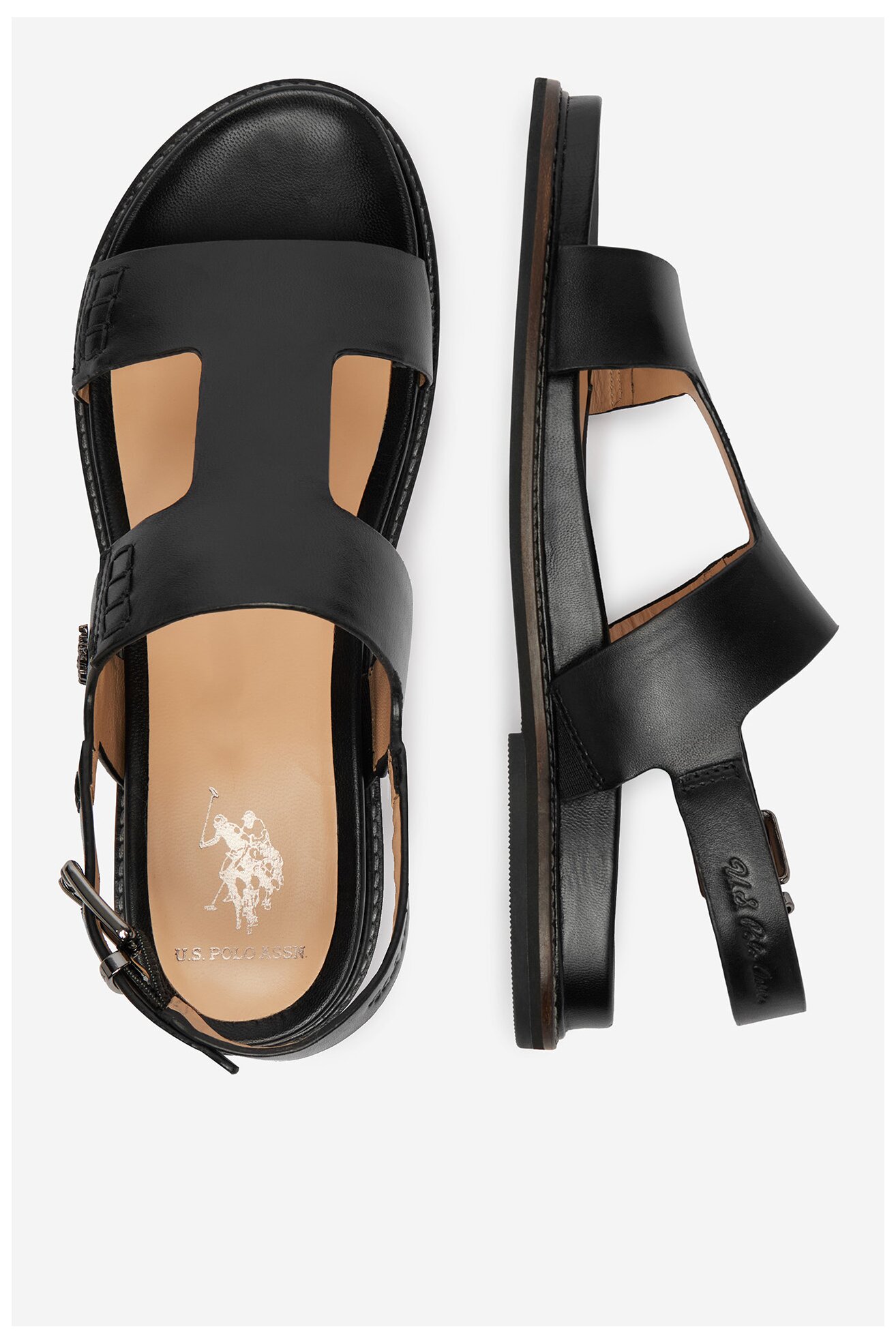 Sandały U.S. POLO ASSN. EO-ADELI002W/6L1 Czarny