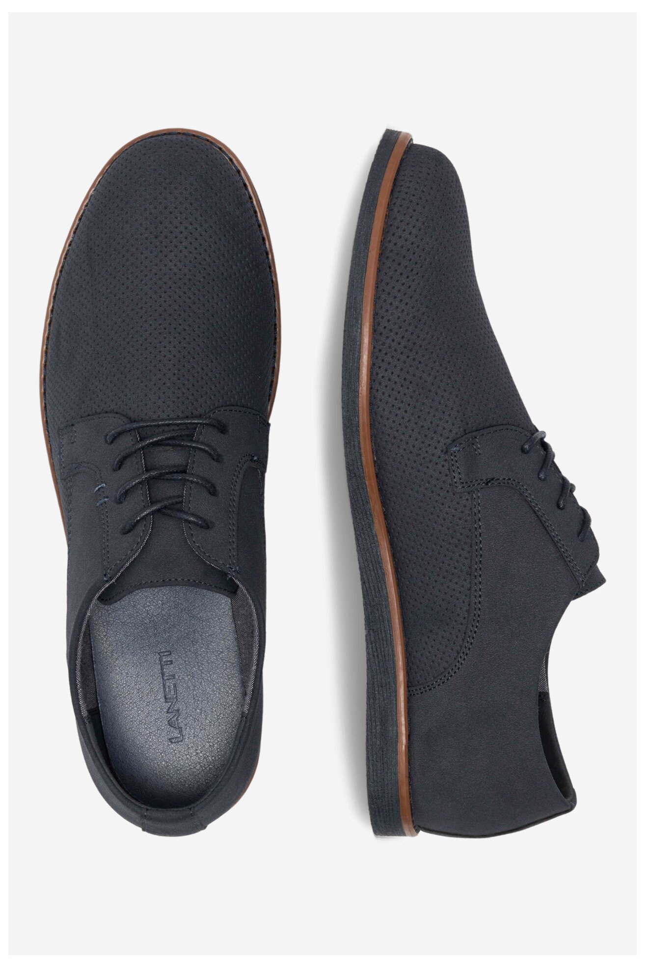 Półbuty Lanetti MYL8486-9 Granatowy