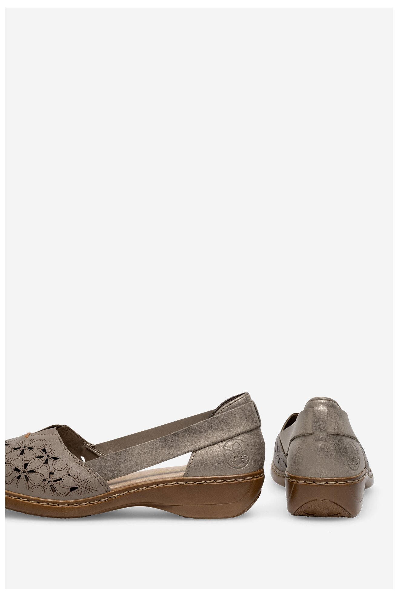 Półbuty Rieker 41356-64 Beżowy ciemny