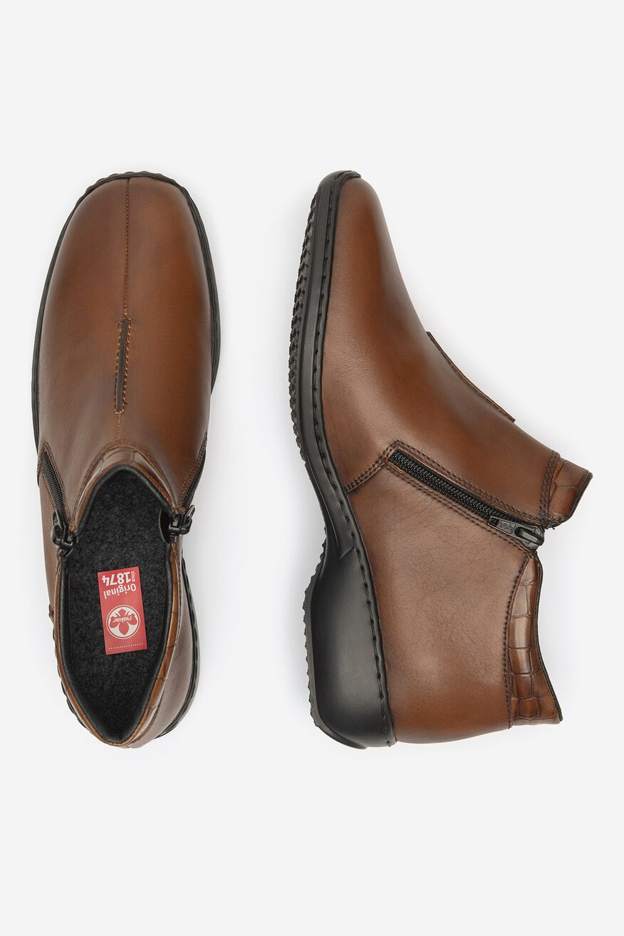 Rieker - Botki skórzane ocieplane - 2230062979770