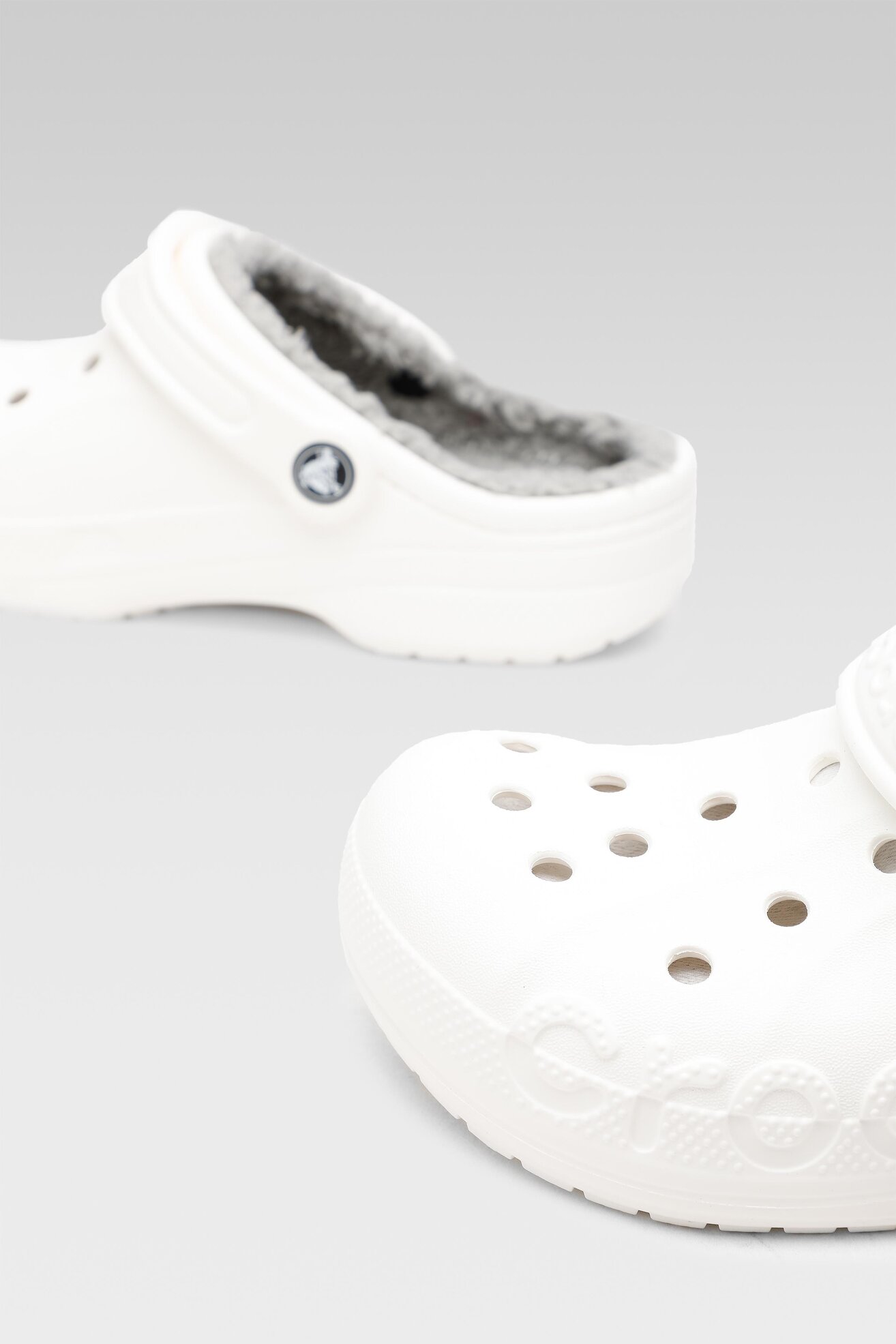 Klapki basenowe Crocs 9 BAYA LINED CLOG 205969-11H Biały