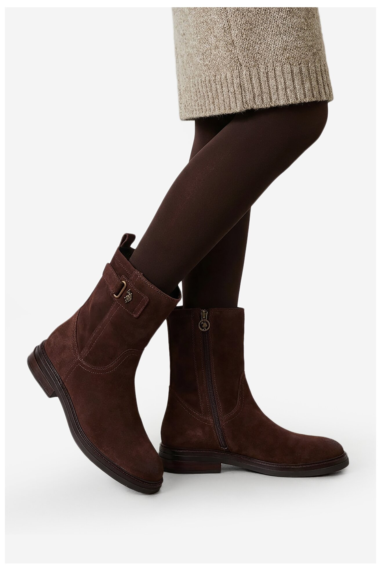 Botki U.S. POLO ASSN. CEO-CORINA001W/ELT1 Brązowy