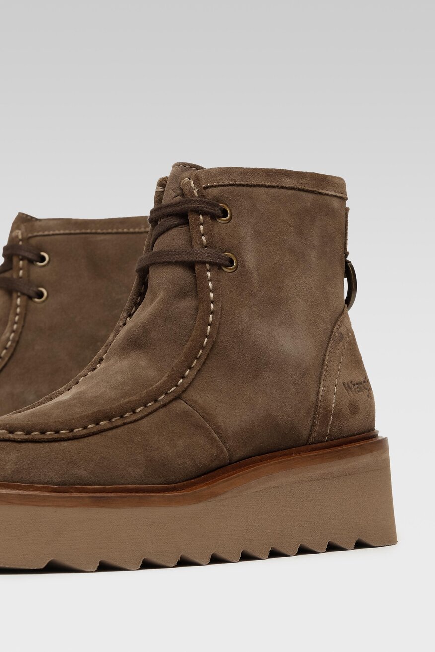 
                Wrangler - Skórzane trzewiki brązowe - 5904248999742