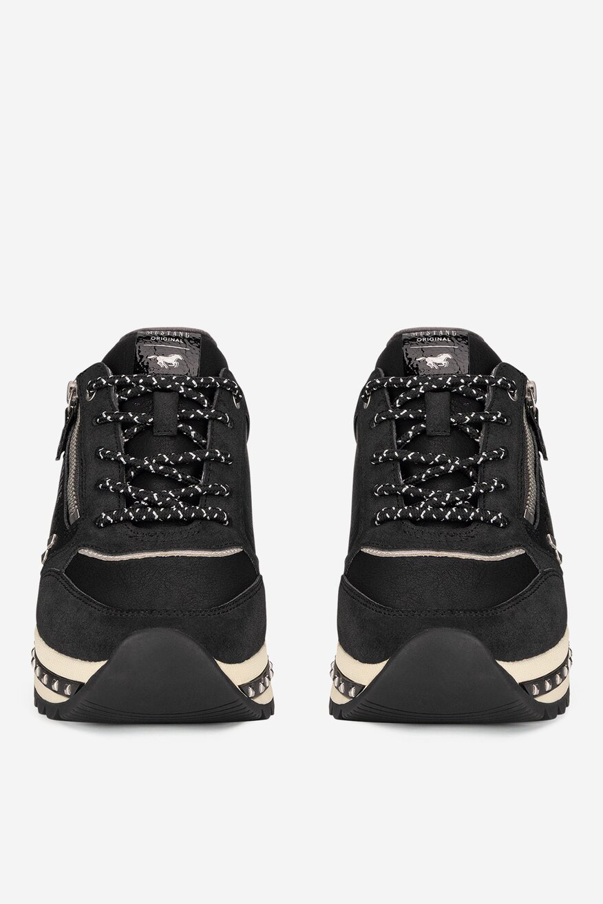 Mustang - Sneakersy na platformie - 5905588862697