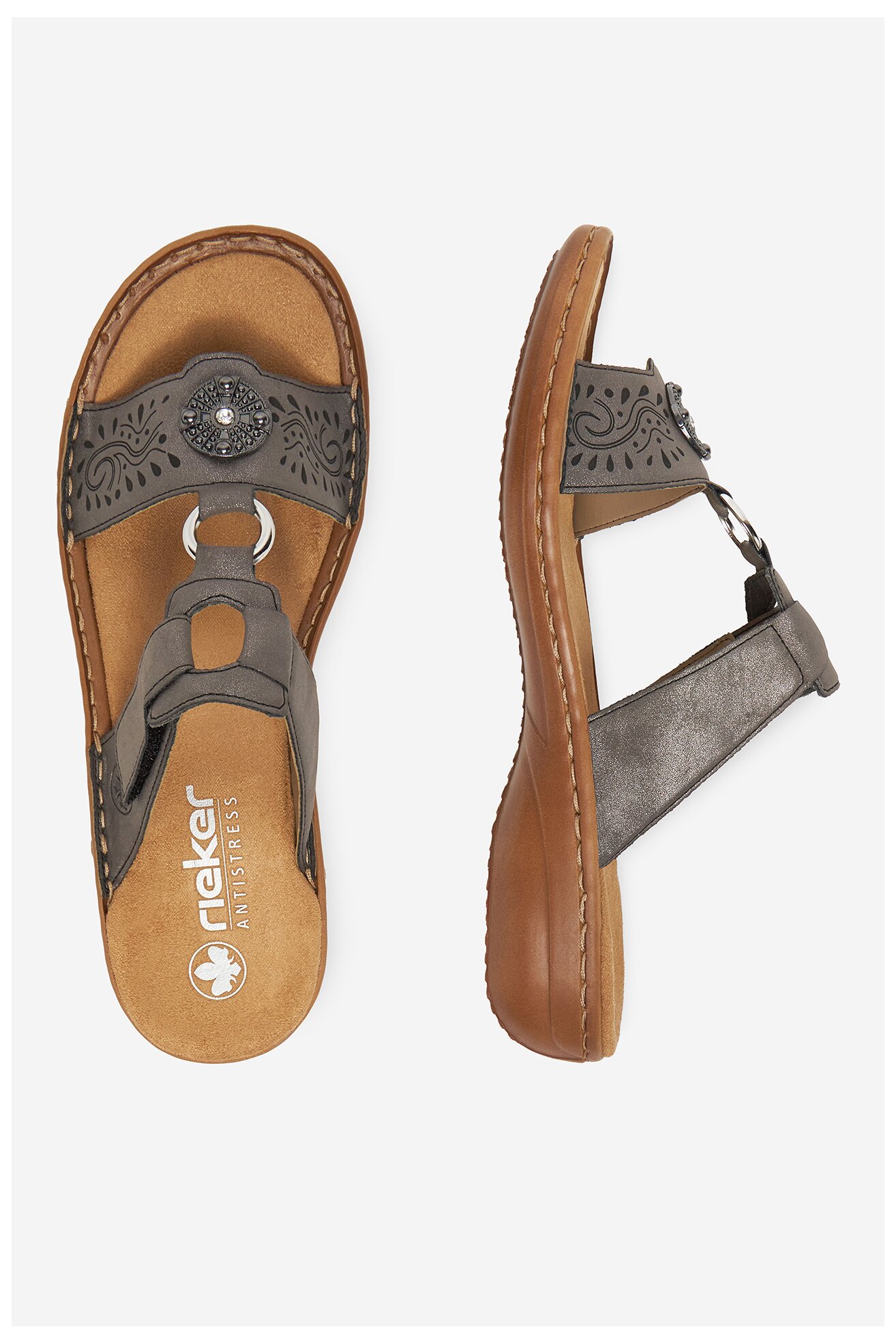 Șlapi Rieker 608K1-45 GRI