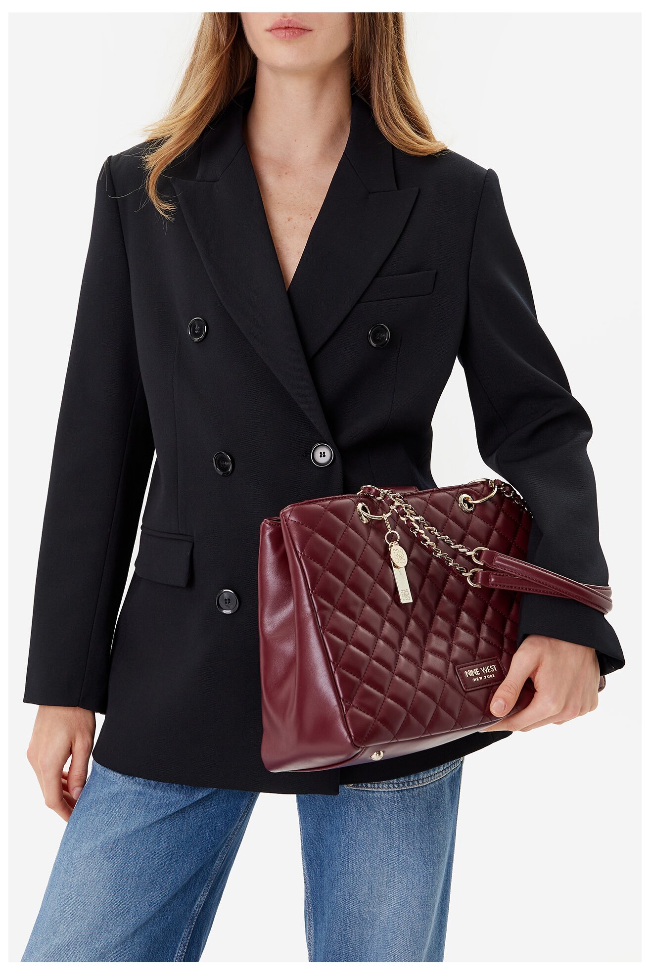 Kabelka NINE WEST CEO-IDAHO-I-LDA8005 BORDÓ