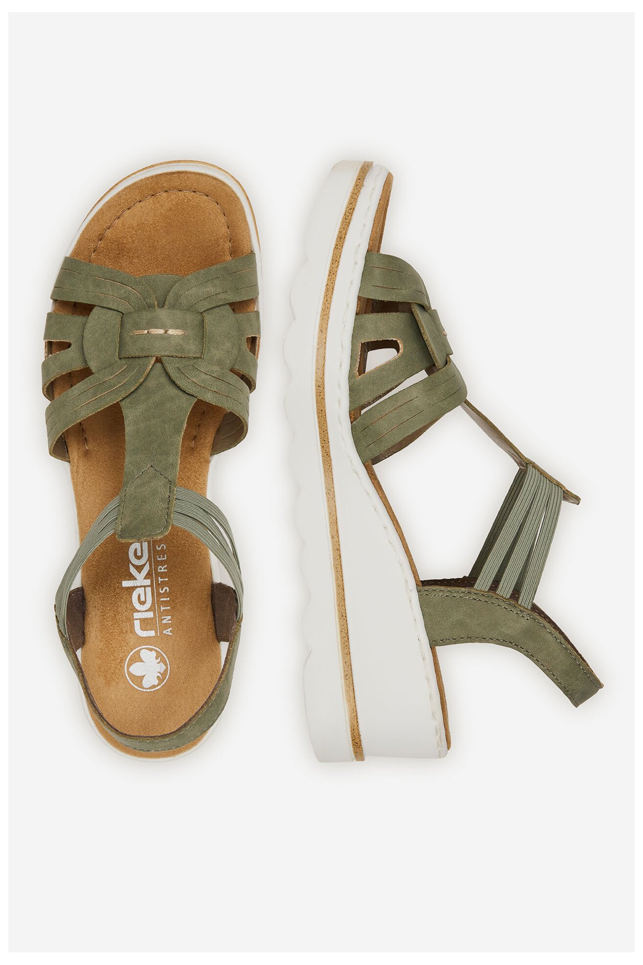 Sandale Rieker 67459-52 VERDE DESCHIS