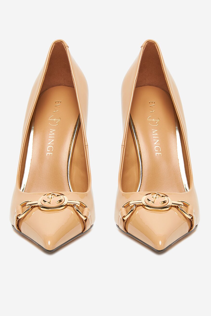 Pantofi cu toc EVA MINGE BEJ - 5906751283585