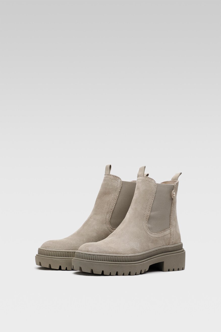 
                Lasocki - Skórzane botki beżowe - 5904248973308