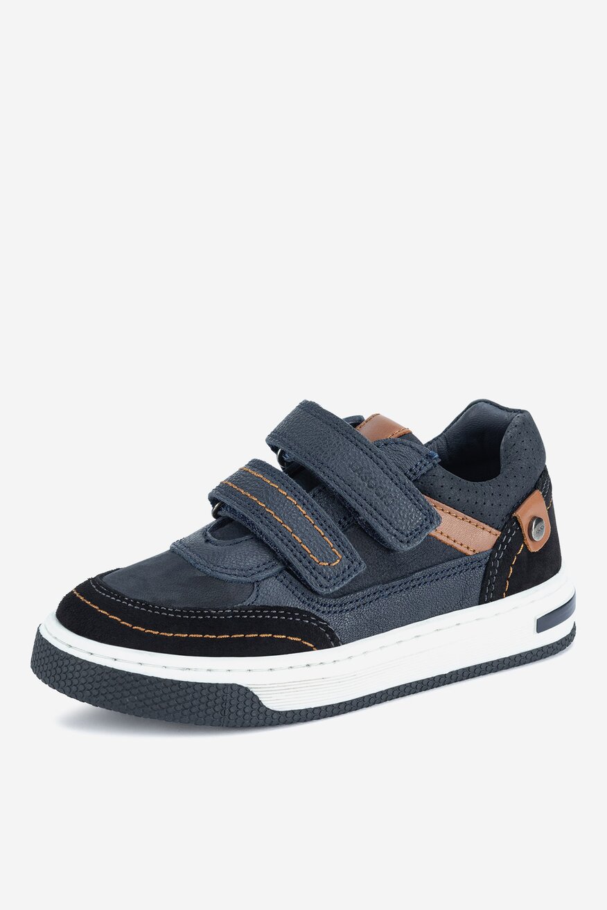 Lasocki Kids - Sneakersy skórzane na rzepy - 5905588733386