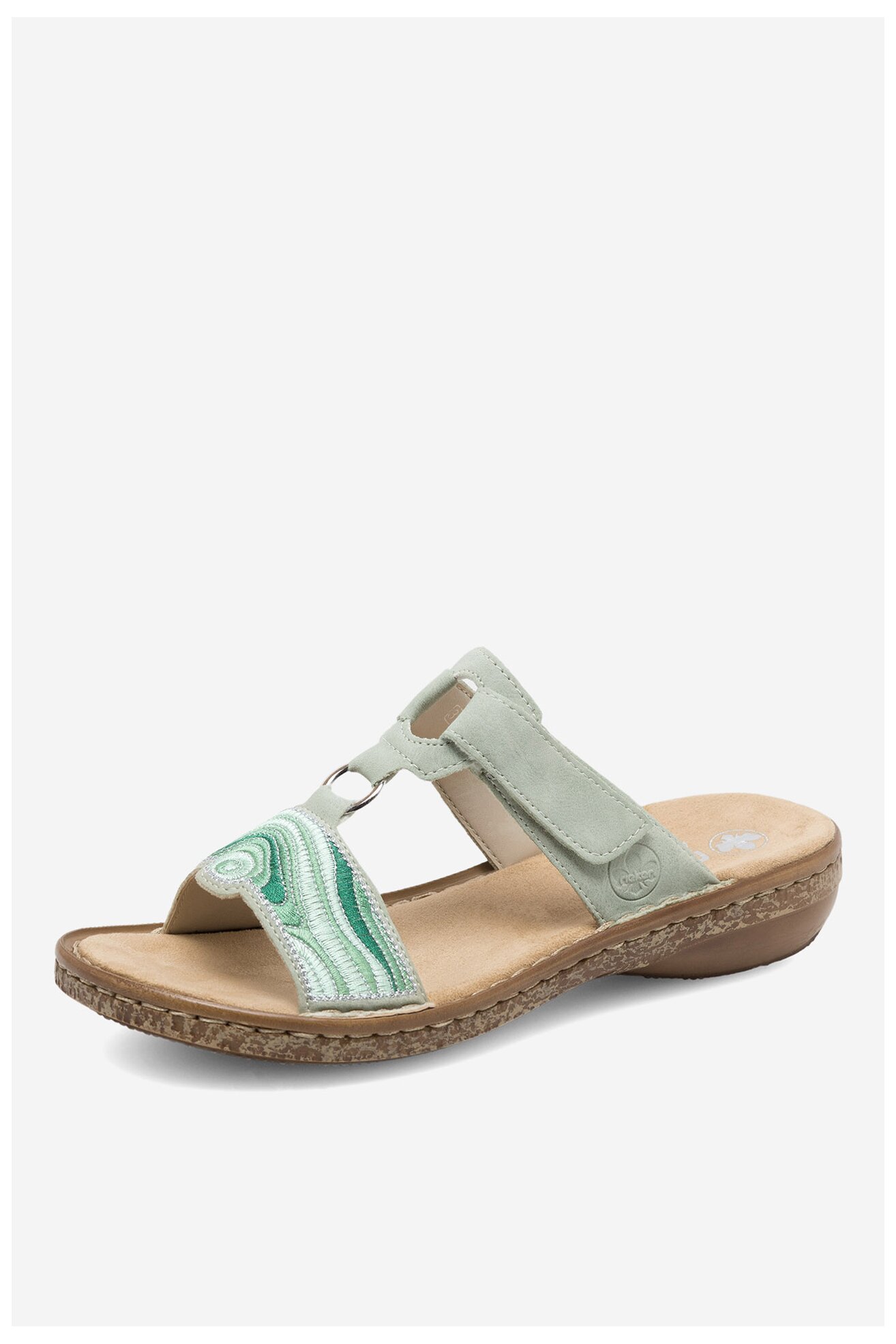 Klapki Rieker 62829-52 Zielony