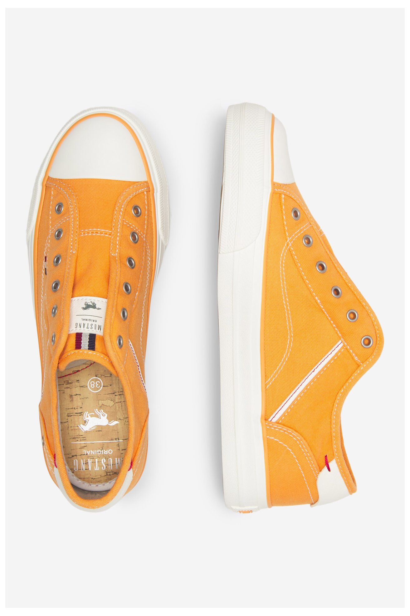 Plátěná obuv Mustang 1272-402-61 ORANŽOVÁ