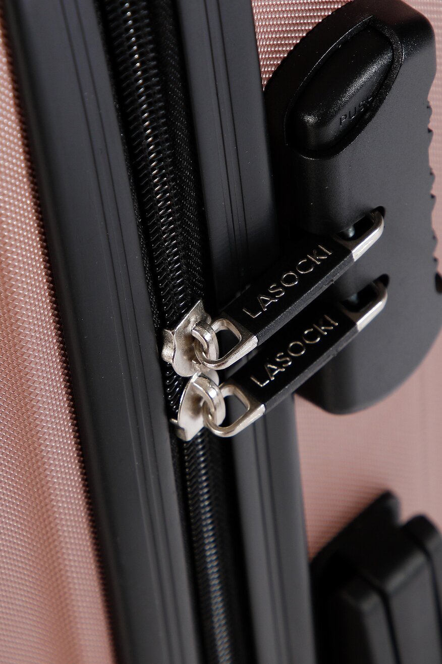 Lasocki - Duża twarda walizka złota - 5904248369415