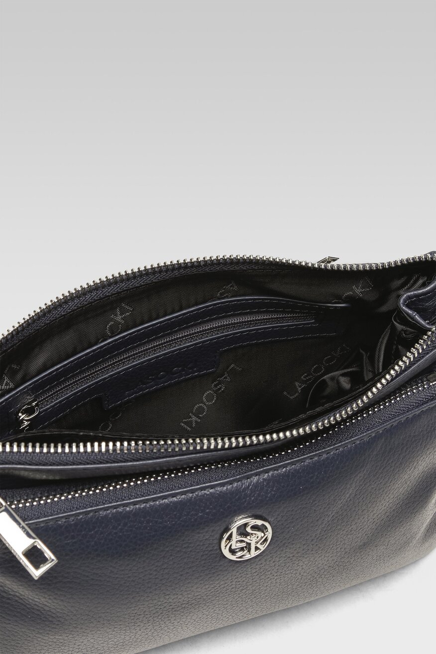 Lasocki - Torebka skórzana granatowa - 5904248995980